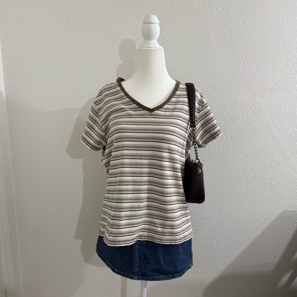 Brown striped shirt